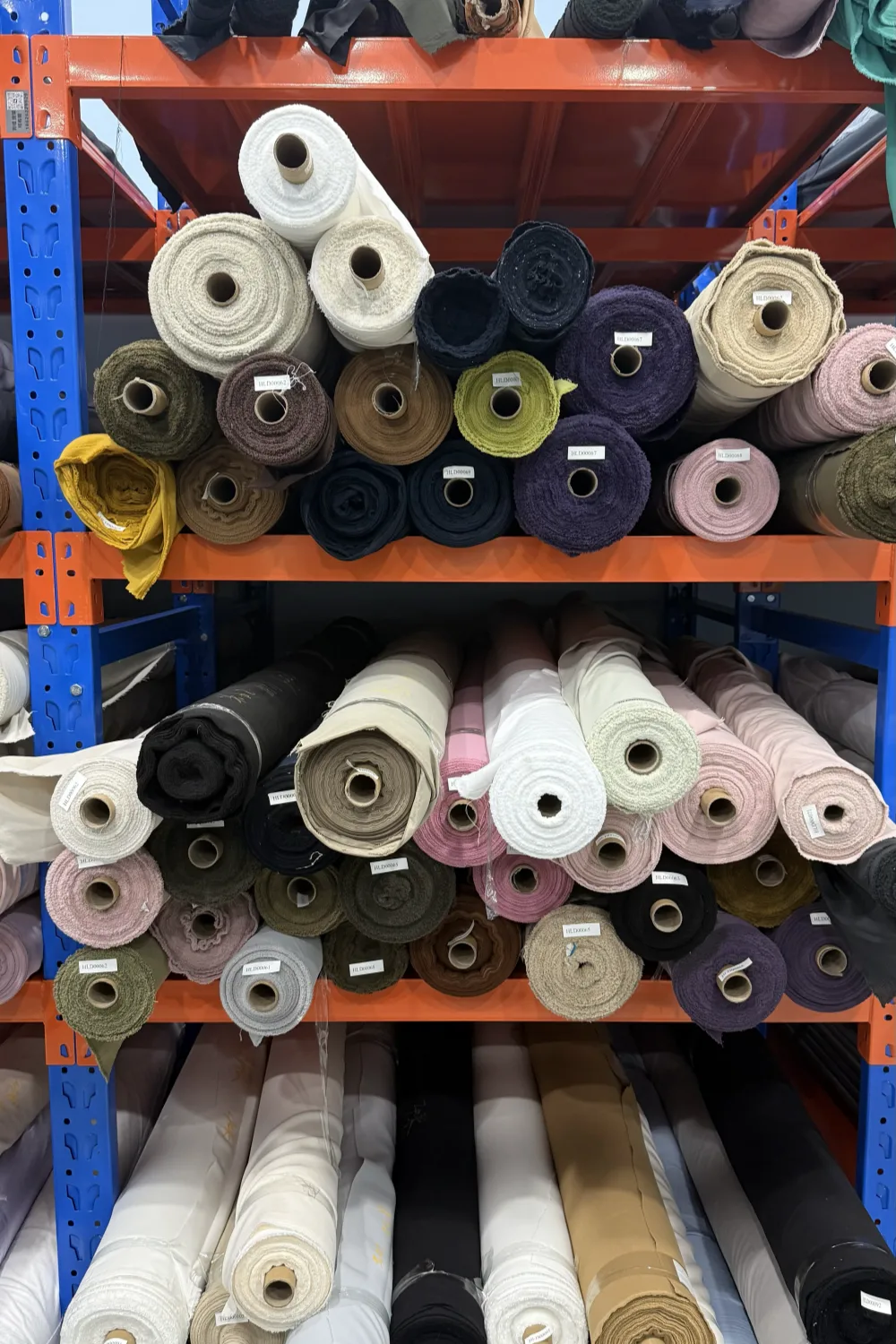 Woven fabric rolls prepared for apparel sourcing and development