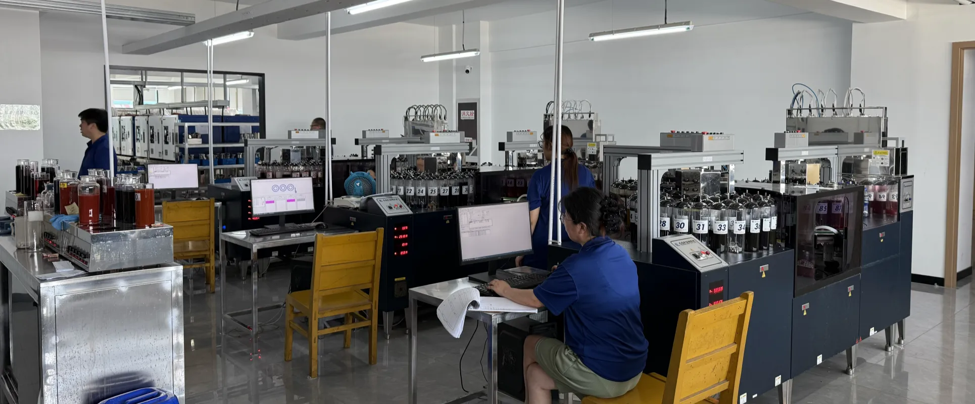 Textile laboratory used to coordinate colour and functional finishing development