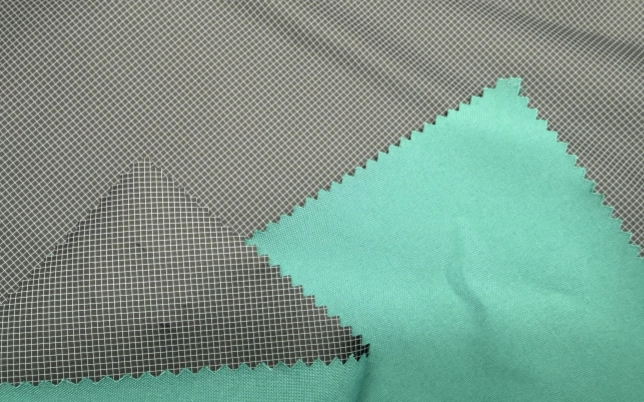 Layered fabric sample used for lamination and multi-layer development
